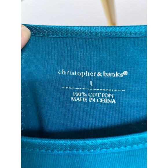 Christopher & Banks Tank Top Boho Coastalcore Coastal Grandma Beach 100 Cotton - Picture 4 of 6